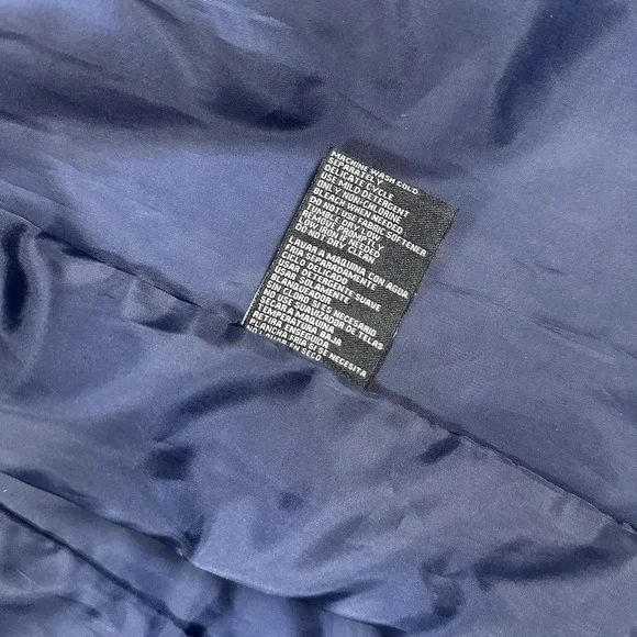 INTL DETAILS Women's Rain Jacket Coat Large Navy Lightweight Removable Hood - Picture 11 of 13